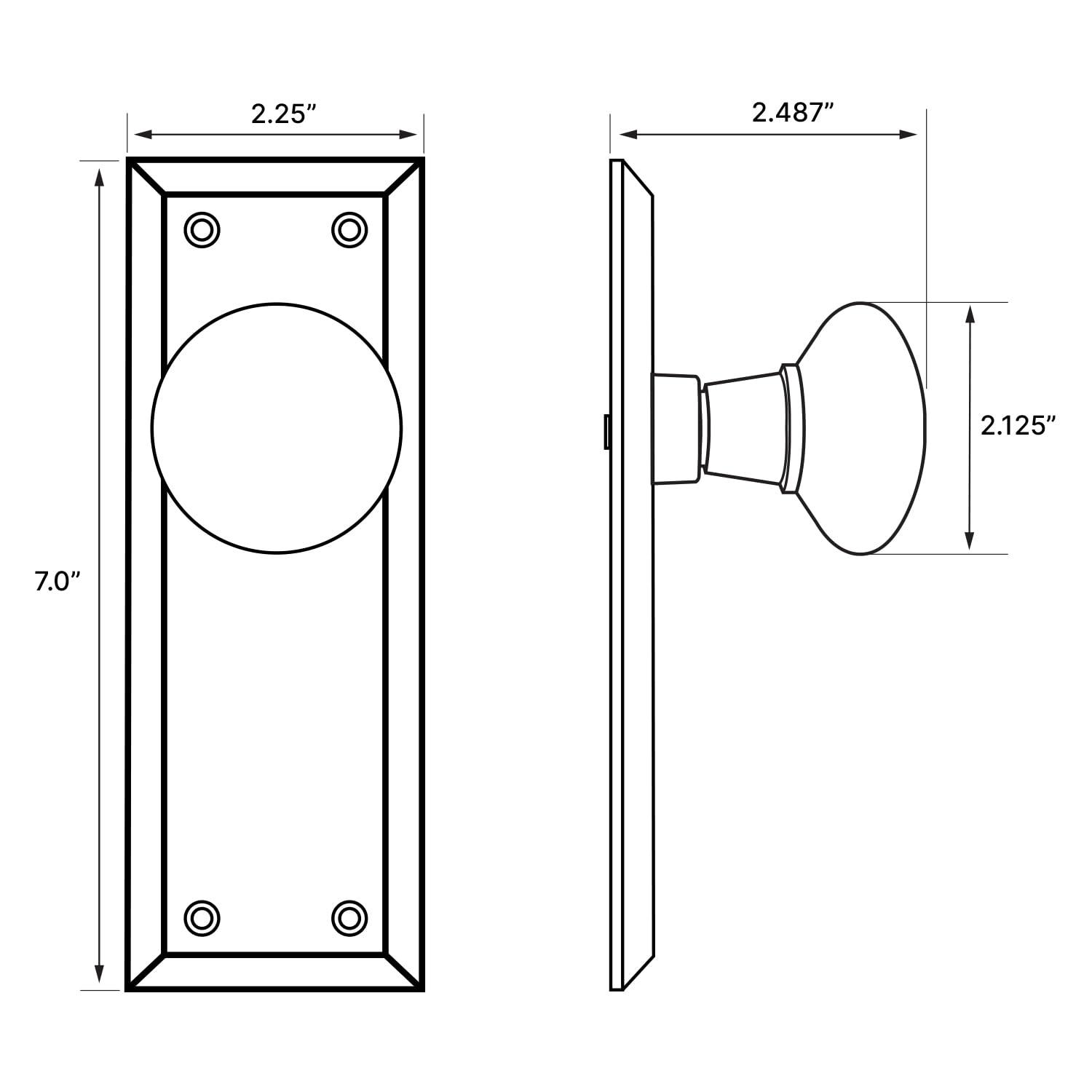 New York Plate with New York Door Knob