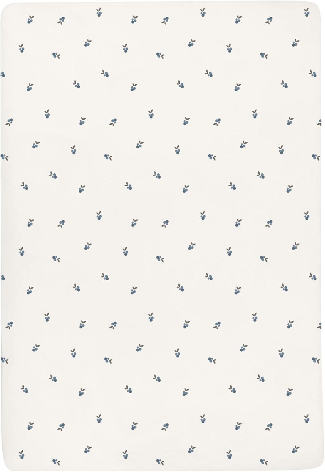 Ely's & Co. Waterproof Crib Sheets -Berry and Cluster Dot Blue 2 Pack