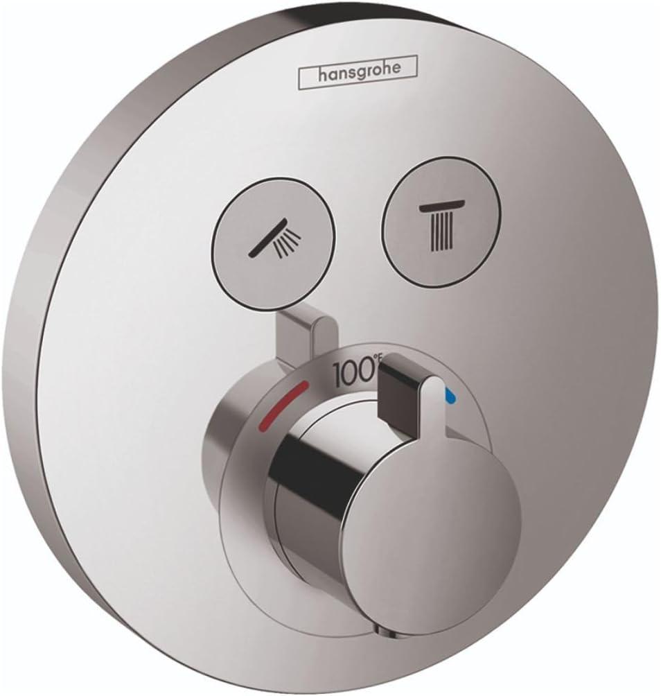 Showerselect S 1-Handle 6-Inch Wide, Temperature Memory, Thermostatic Valve Trim Only, with Diverter