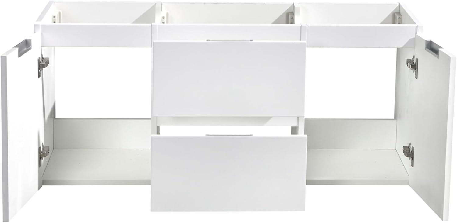Valencia 60" Wall Mount Double Modern Bathroom Cabinet - Cabinet Only (Top and Sinks Not Included)