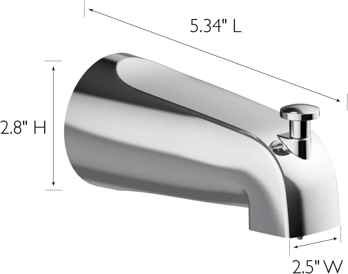 Tub Spout with Diverter Slip Fit Connection