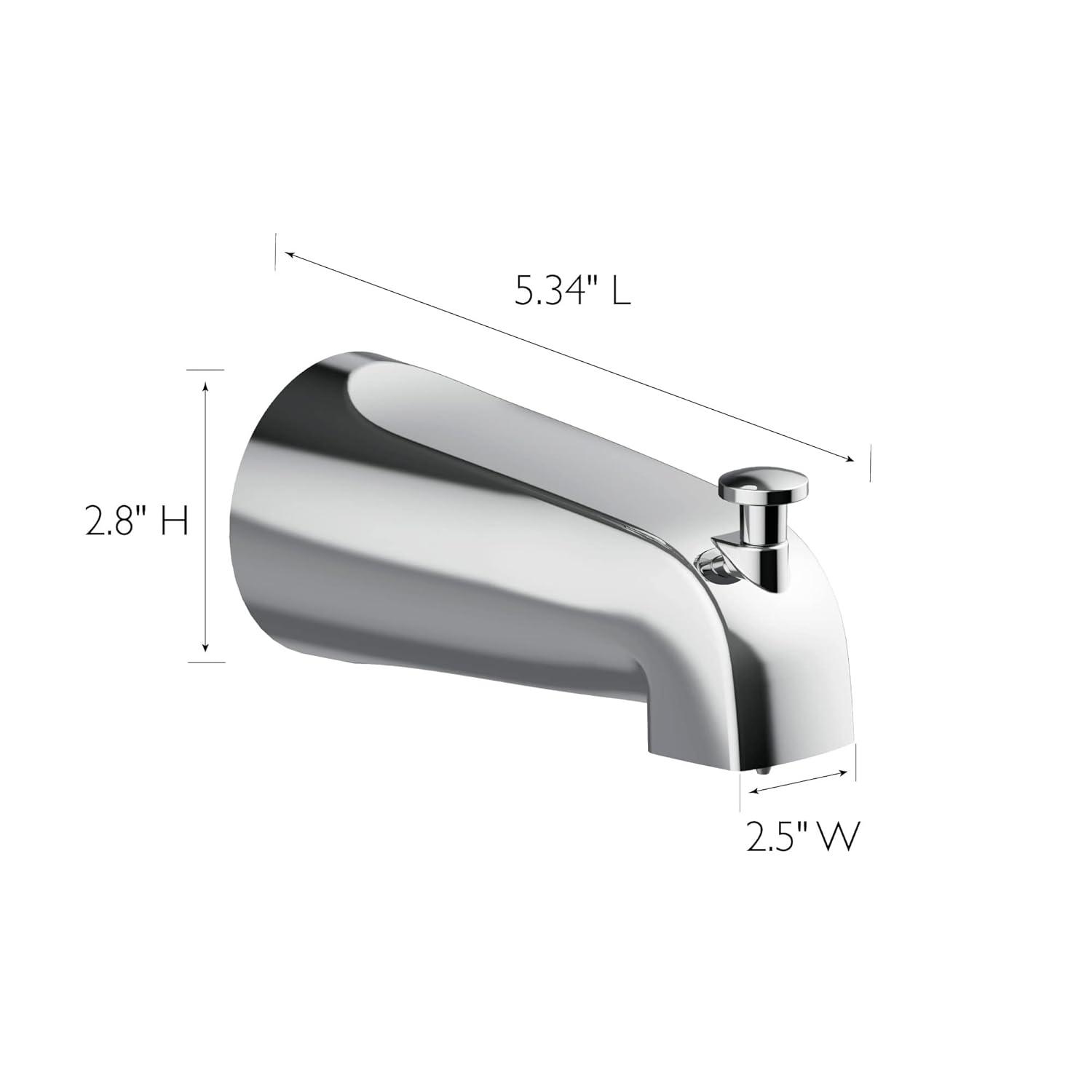 Tub Spout with Diverter Slip Fit Connection