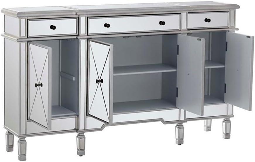 Powell Company Mirrored 4-Door 3-Drawer Console