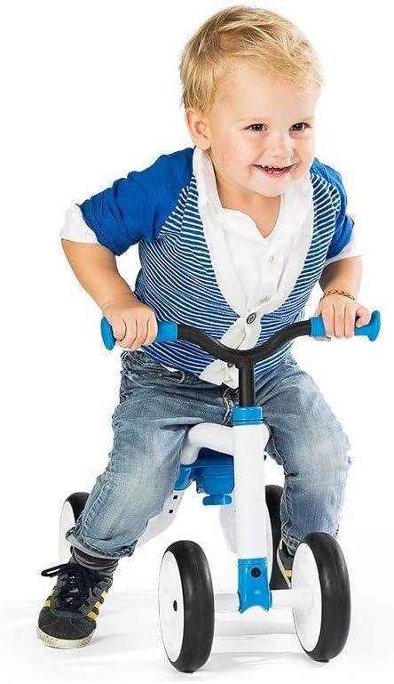 Chillafish Quadie stable 4-wheel grow-with-me ride-on with adjustable seat height, for kids 1-3 year, cookie storage in the seat, silent non-marking wheels, lime