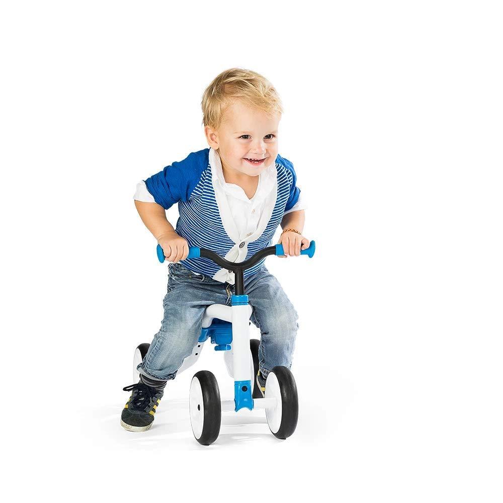 Chillafish Quadie stable 4-wheel grow-with-me ride-on with adjustable seat height, for kids 1-3 year, cookie storage in the seat, silent non-marking wheels, lime
