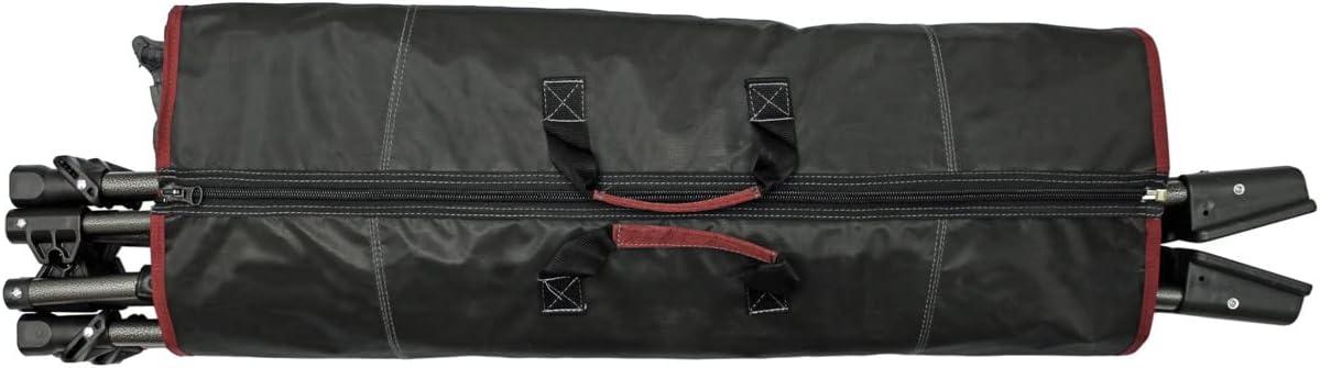 Red Folding Metal Framed Hammock with Retractable Canopy