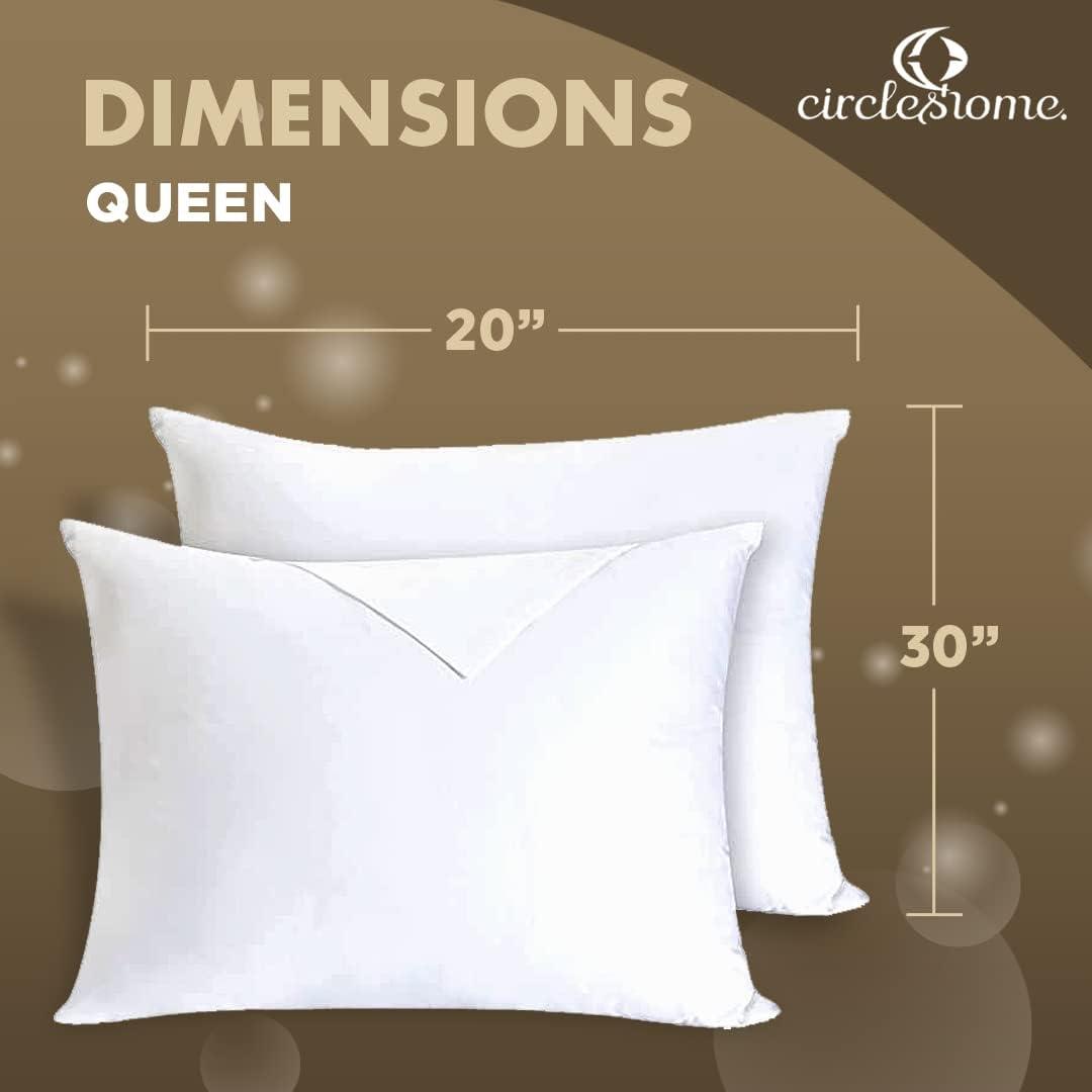 Circles Home White Zippered Pillow Protector - Queen