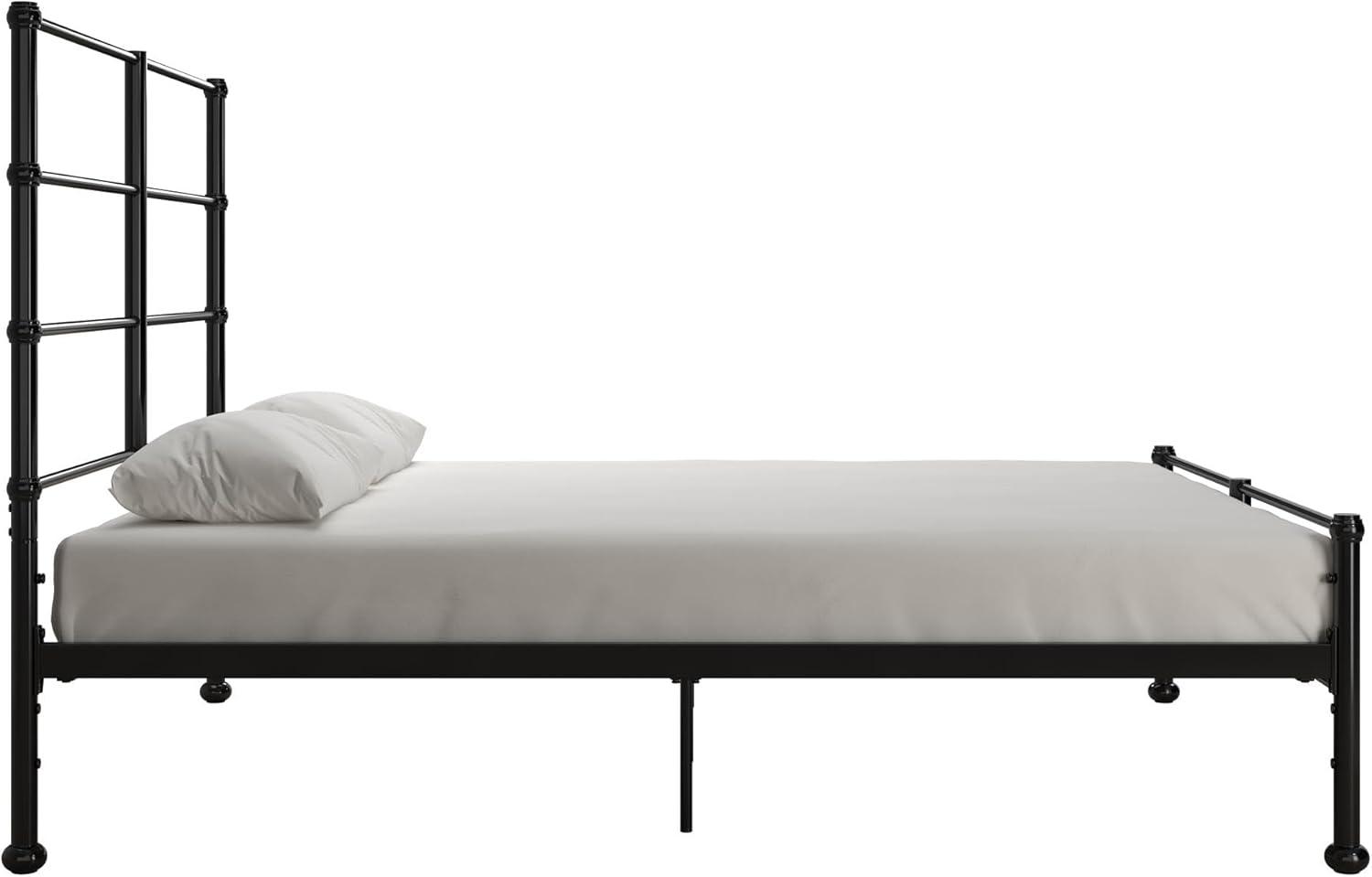 Mr. Kate Mackenzie Metal Platform Bed Frame with 3 Adjustable Mattress Heights Black