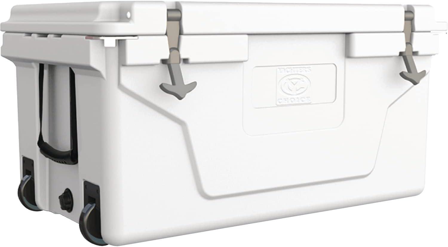 Yachter's Choice White Rolling Marine Cooler with Cutting Board