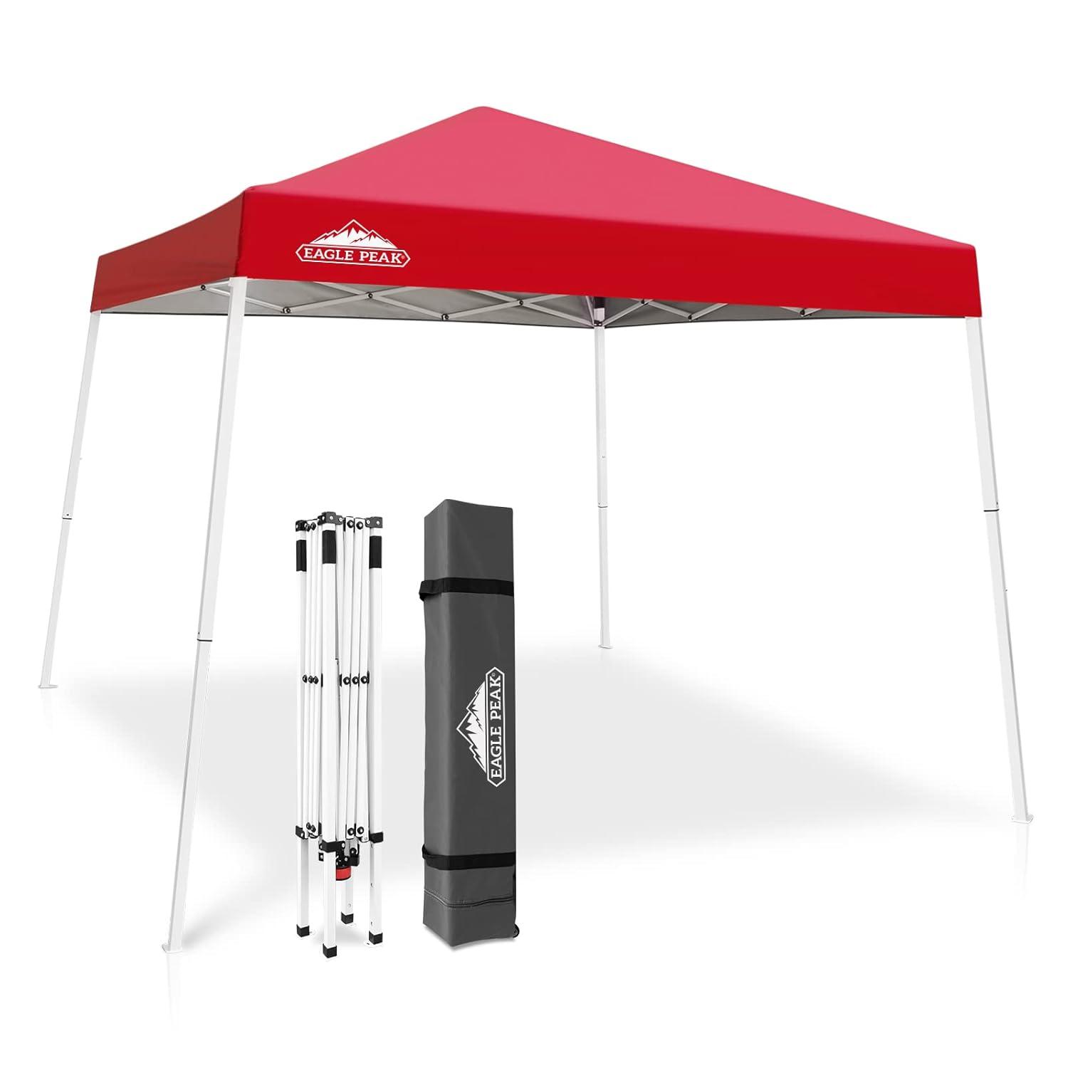 EAGLE PEAK Pop Up Canopies 10 Ft. W x 10 FT. D Metal Party Tent Canopy