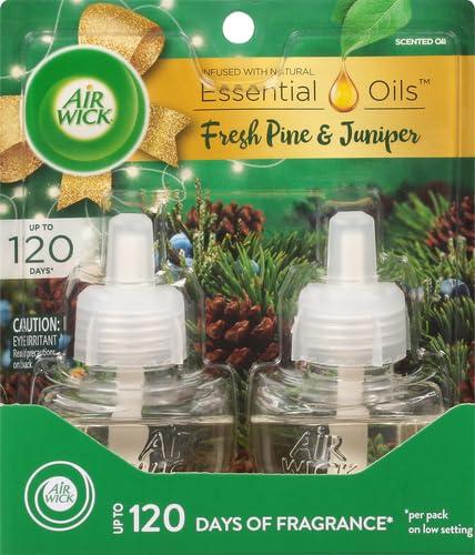 Air Wick Plug in Scented Oil Refill, 2 Count, Fresh Pine