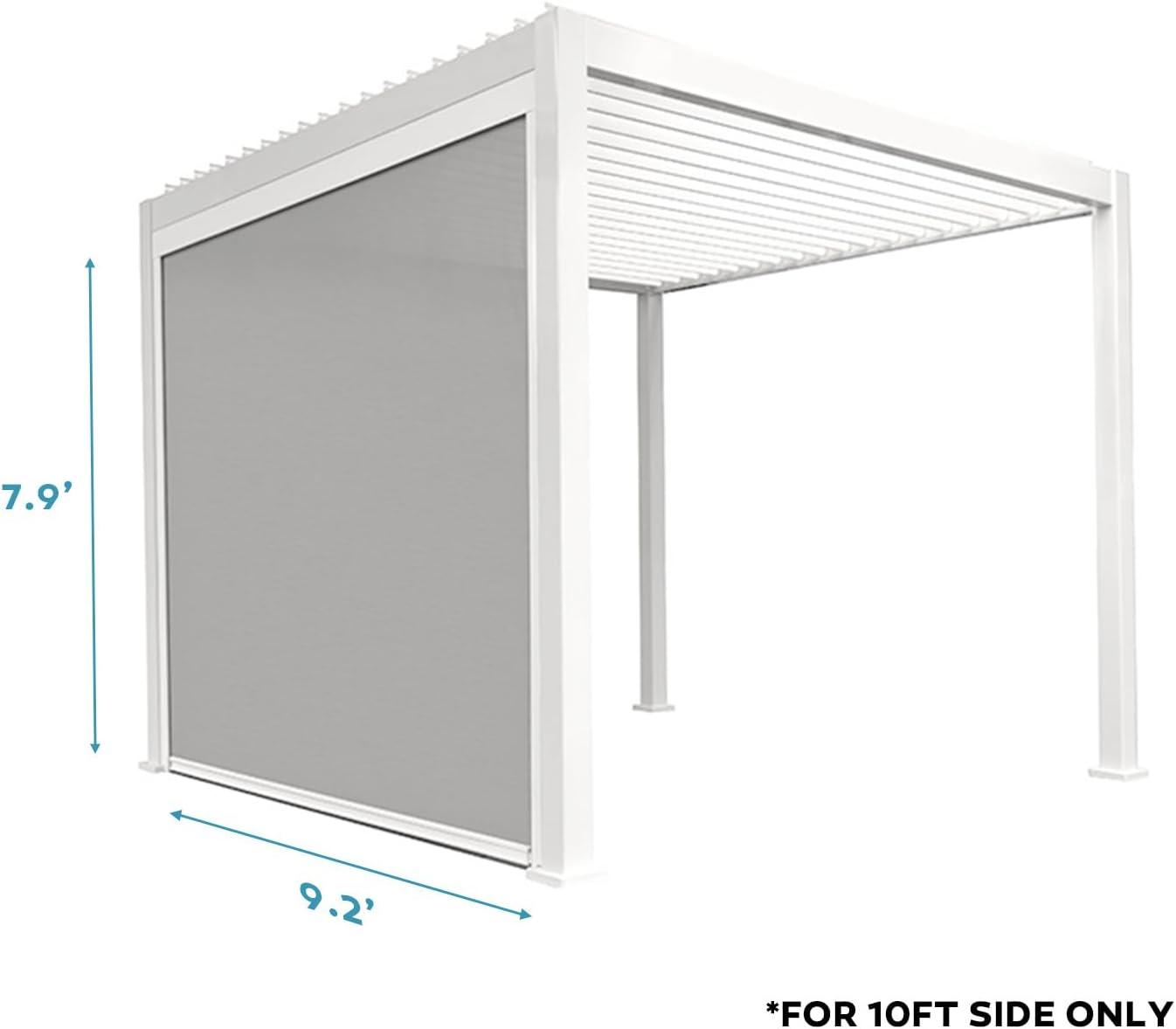 111 Aluminum Pull Down Privacy Screen for Pergola