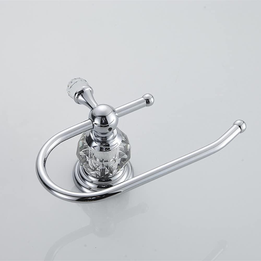 Crystal Series Polished Chrome Brass Toilet Paper Holder