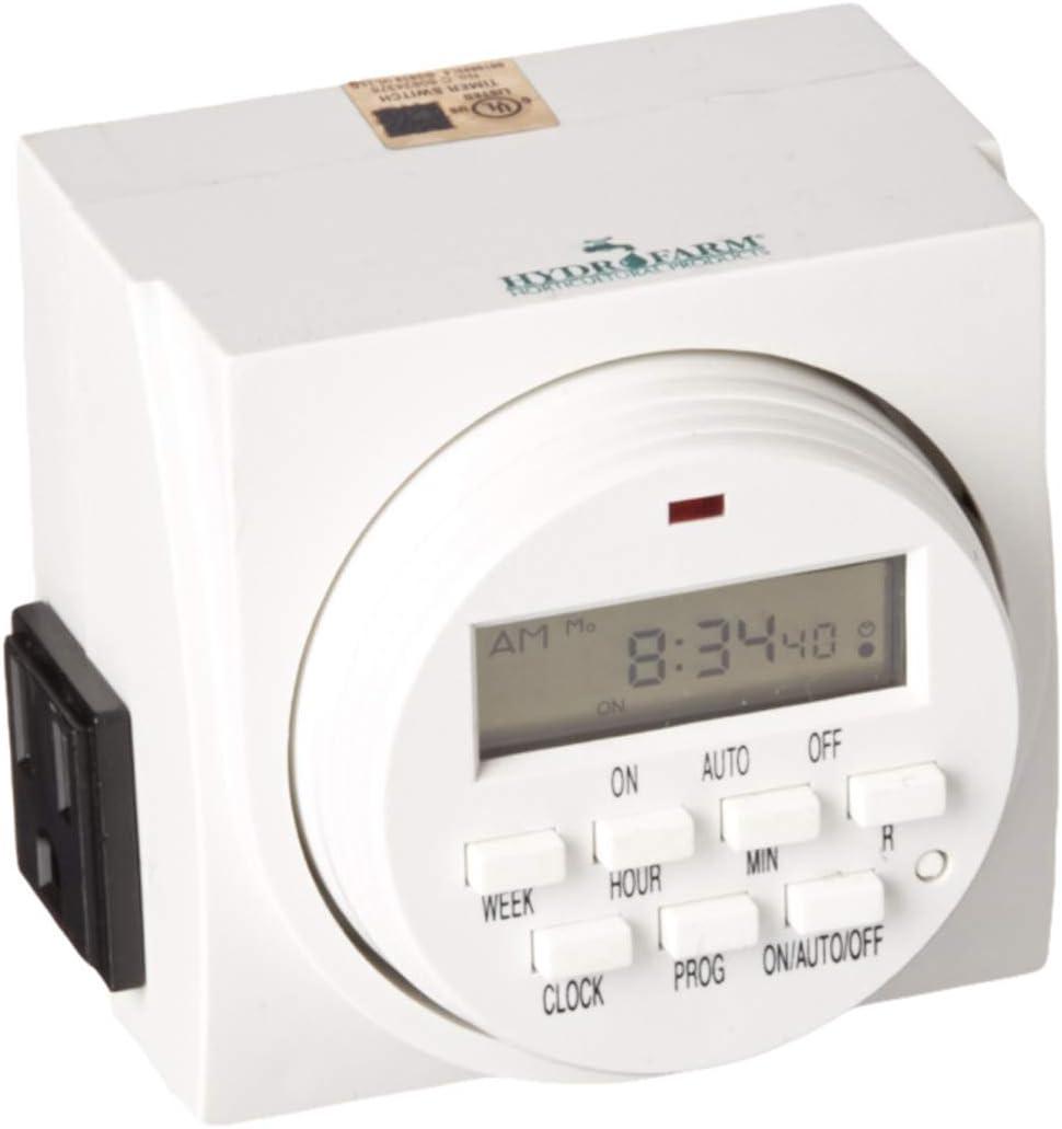 White Digital Dual Outlet Hydroponic Timer