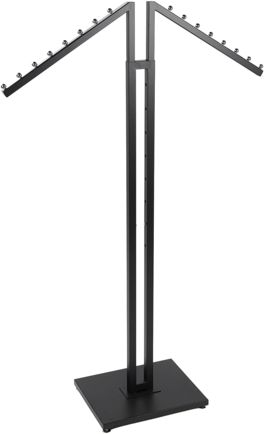 SSWBasics Black 2-Way Clothing Rack with Slant Arms