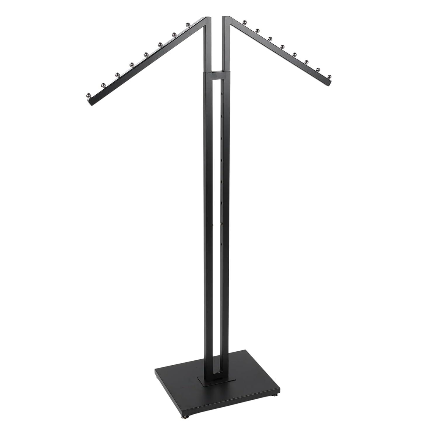 SSWBasics Black 2-Way Clothing Rack with Slant Arms