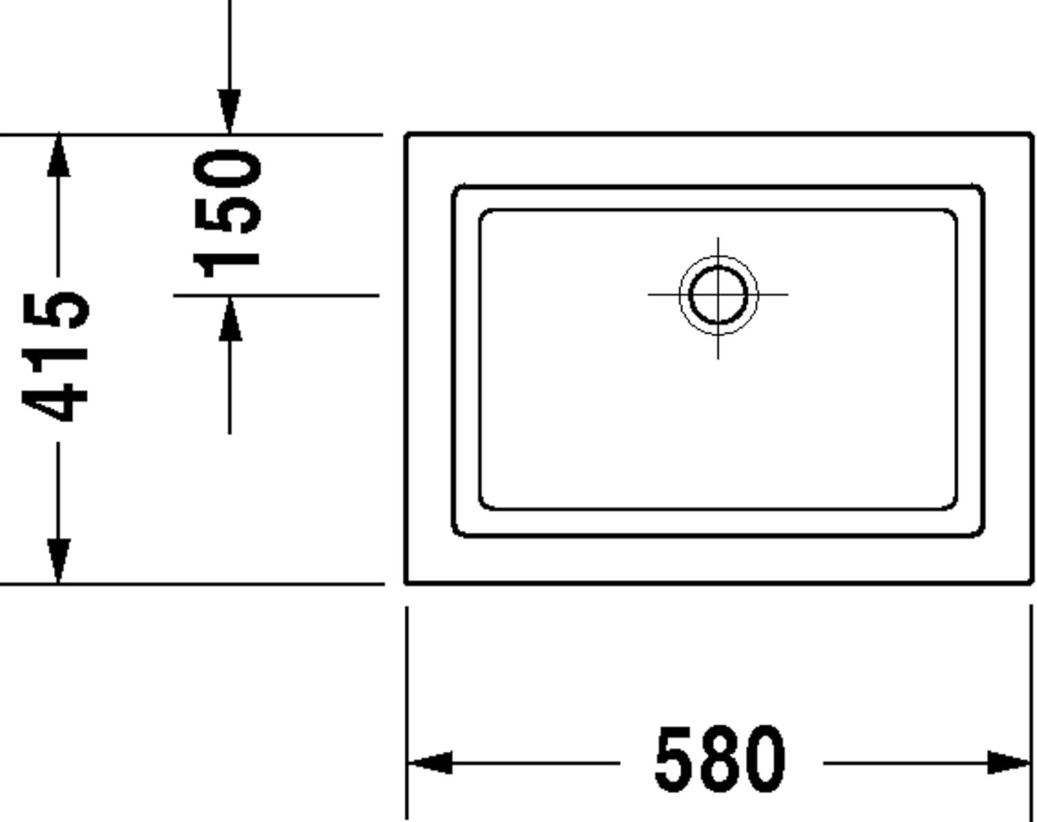 2nd Floor White Ceramic Rectangular Drop-in Bathroom Sink