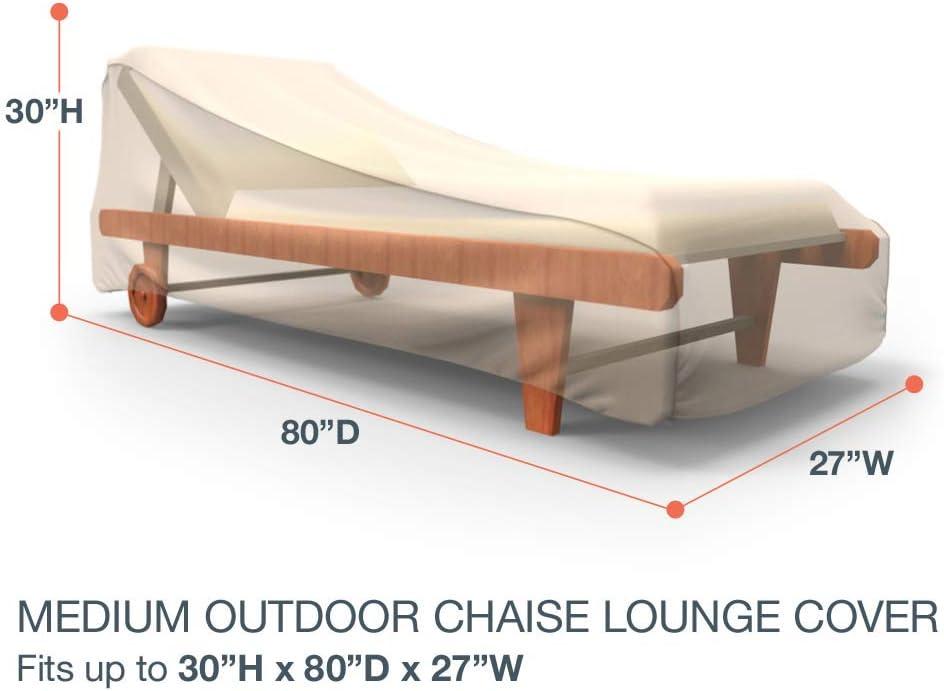 Medium Tan Waterproof Polyester Chaise Lounge Cover