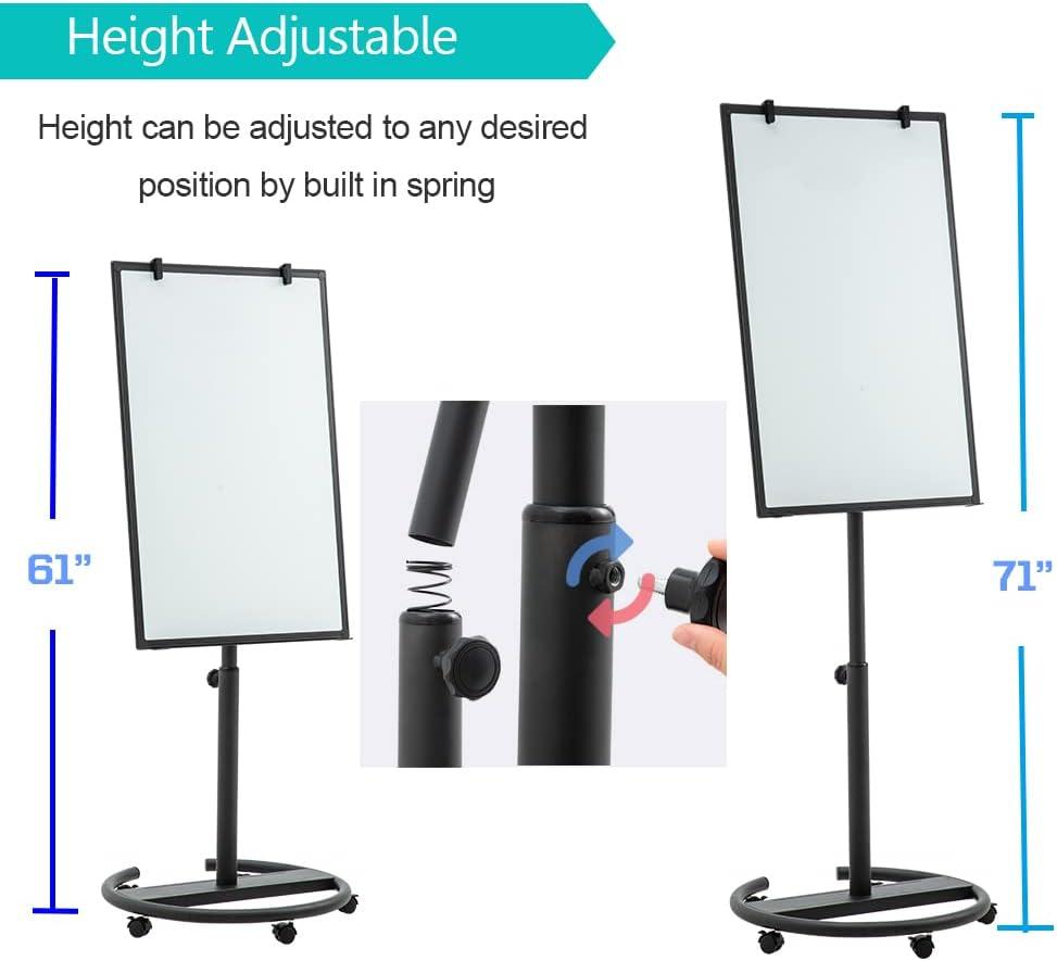 Adjustable Magnetic Whiteboard Easel with Tripod Stand and Flipchart
