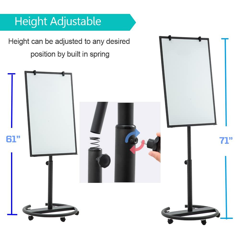Adjustable Magnetic Whiteboard Easel with Tripod Stand and Flipchart