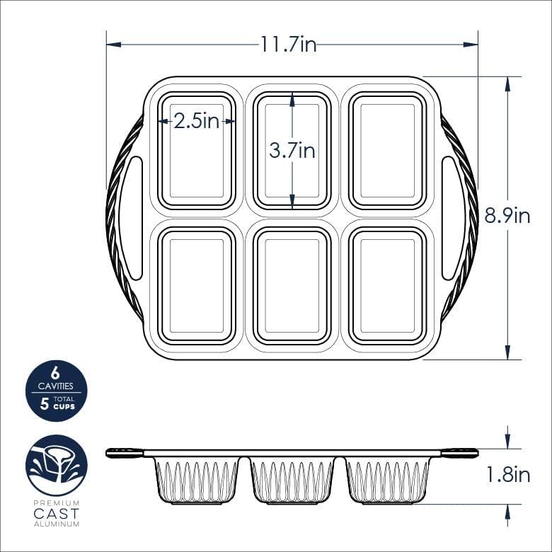 Nordic Ware ProCast Mini Non-Stick Aluminum Loaf Pan