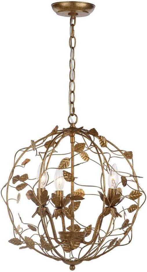 Austen 3 Light 17" Chandelier - CHA4007 - Gold - Safavieh