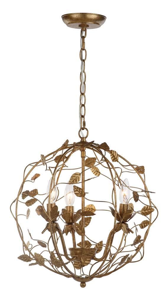 Austen 3 Light 17" Chandelier - CHA4007 - Gold - Safavieh