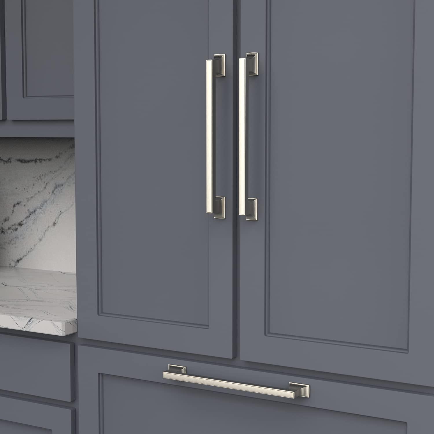Belwith Keeler B078830-SN Brownstone Collection Appliance Pull 12 Inch Center to Center Satin Nickel Finish