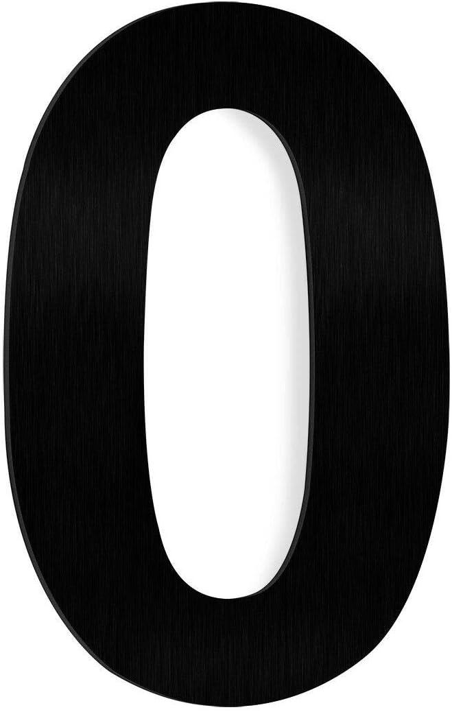 Barton Barton 6-Inch Floating Mount Steel House Number for Address Sign (Black)