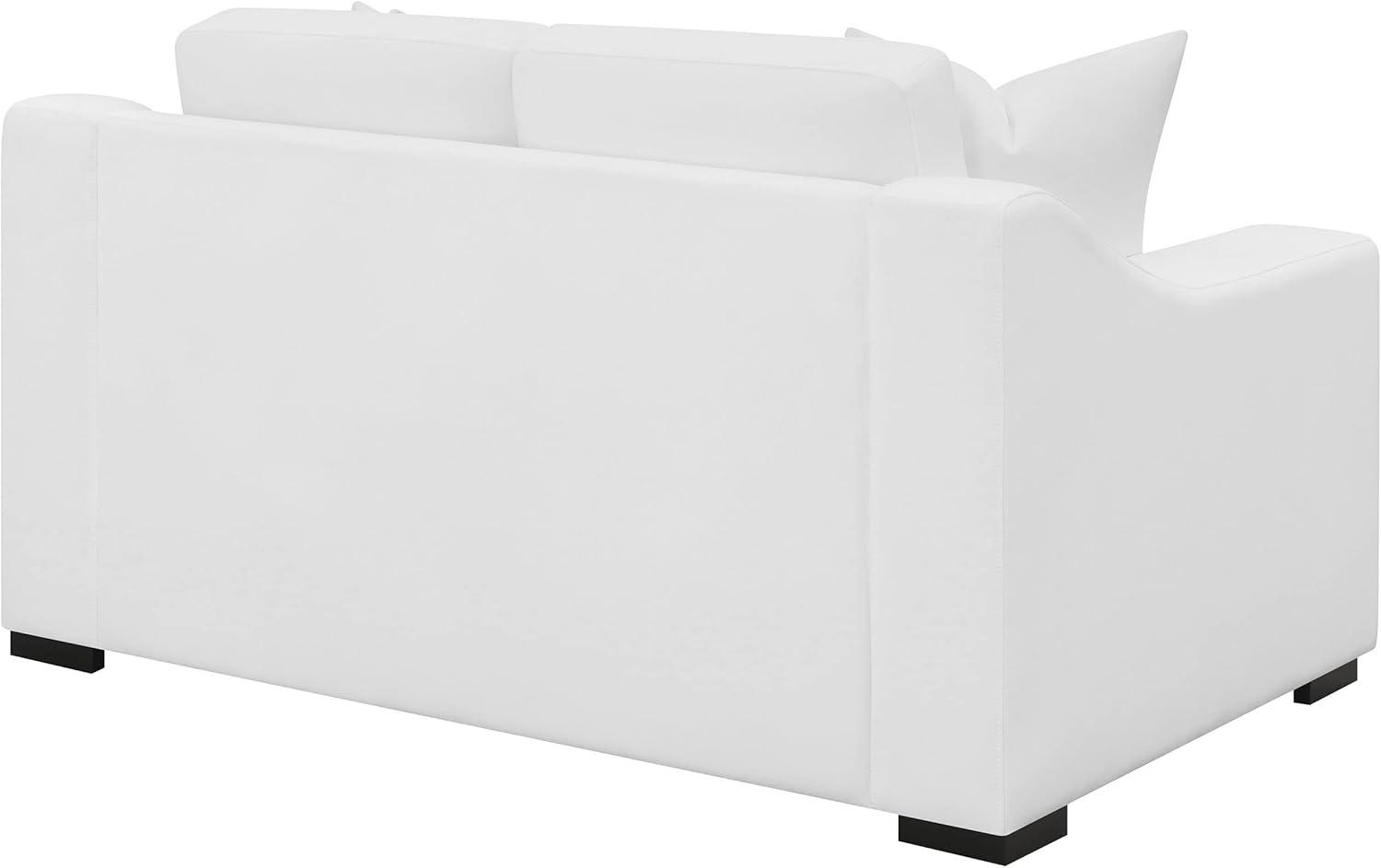 Coaster Ashlyn Upholstered Transitional Fabric Loveseat in White