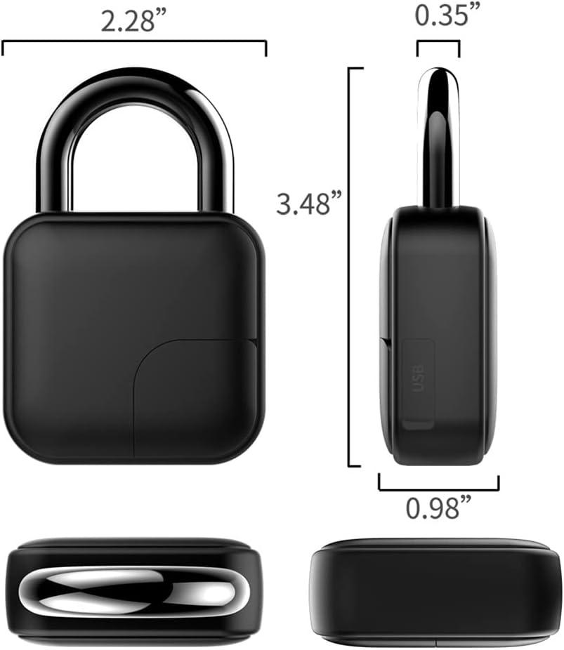 Smart Biometric Fingerprint Combination Keyless Door Lock Bluetooth 4.2 Anti-Theft Security Padlock