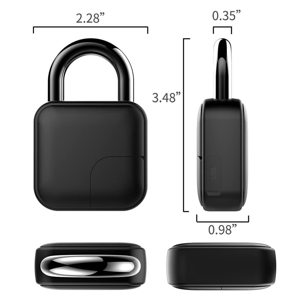 Smart Biometric Fingerprint Combination Keyless Door Lock Bluetooth 4.2 Anti-Theft Security Padlock