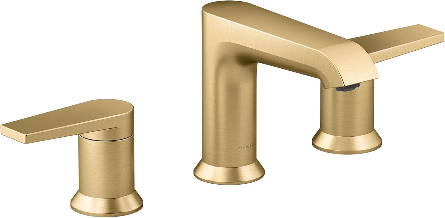 Hint Vibrant Brushed Moderne Brass 8" Widespread Bathroom Faucet