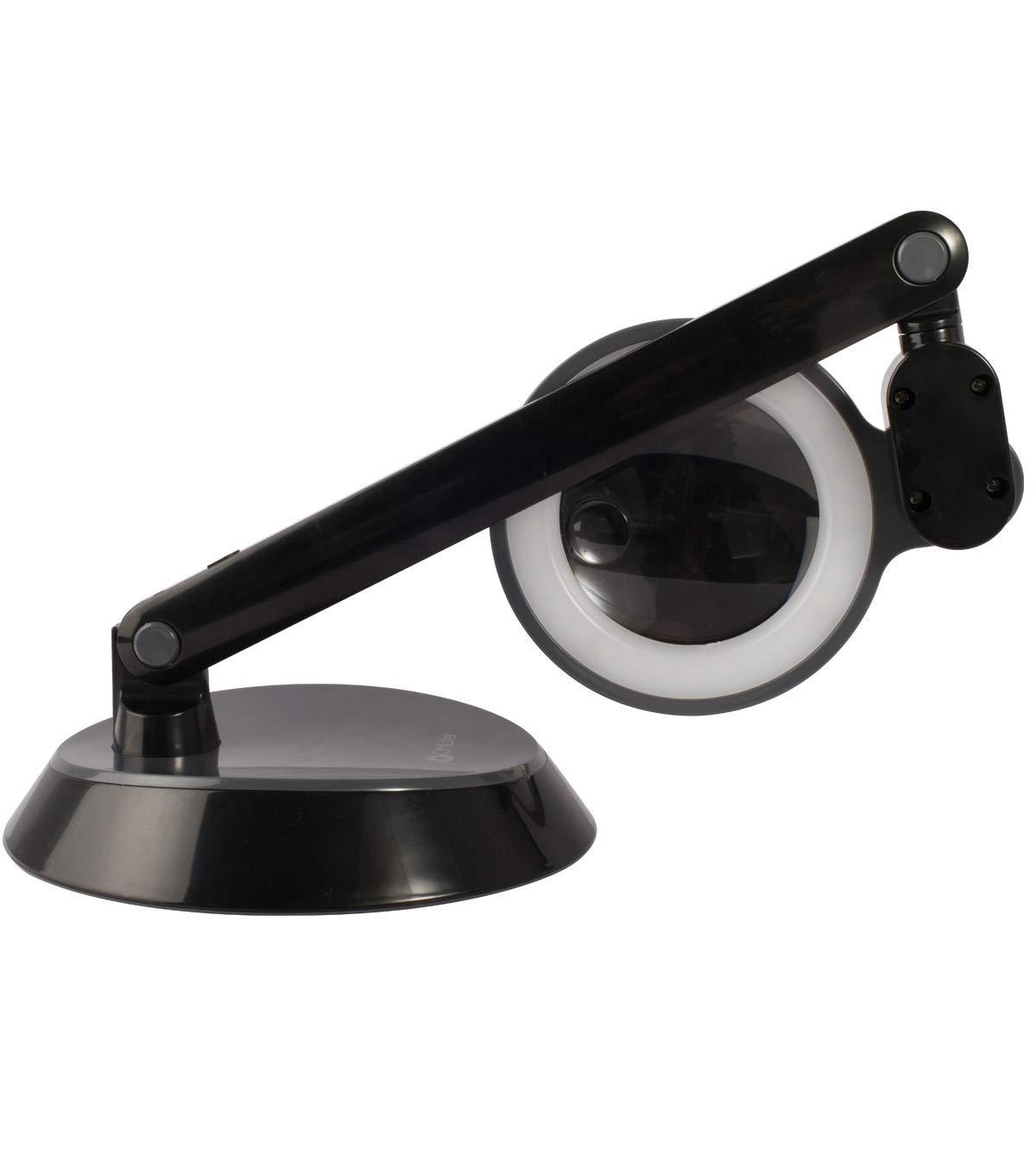 OttLite OttLite Space Saving LED Magnifier Desk Lamp - 1.75x Optical Grade Magnifier, Pivoting Head