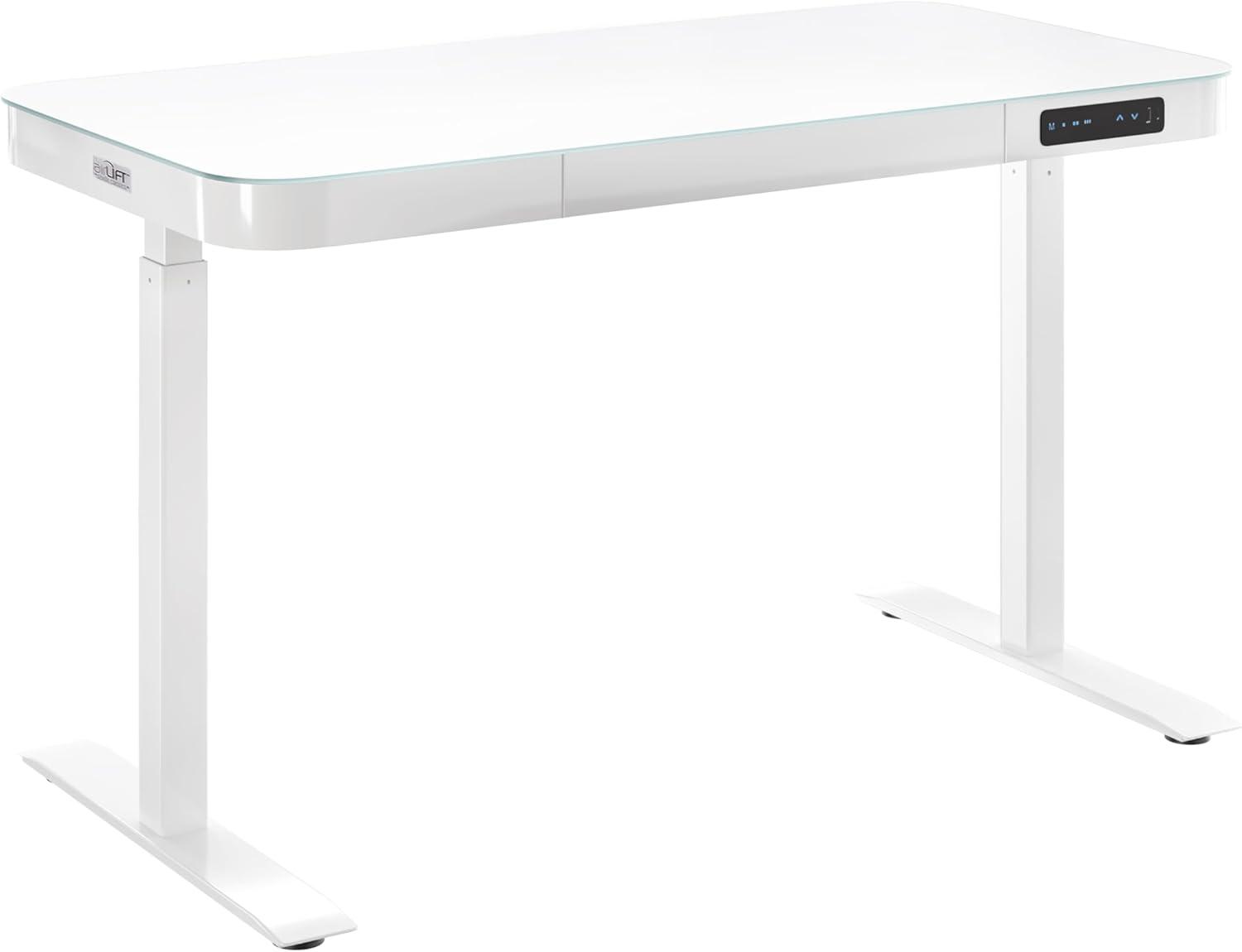 Seville Classics AIRLIFT® airLIFT 48" W Electric Adjustable Height Tempered Glass Desk