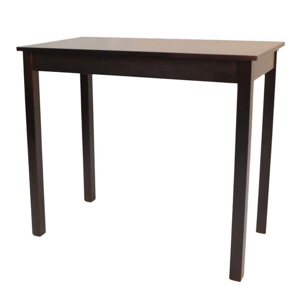 Carolina Living Keegan Pub Bar Espresso: Counter Height Dining Table for 4, Rubberwood Frame