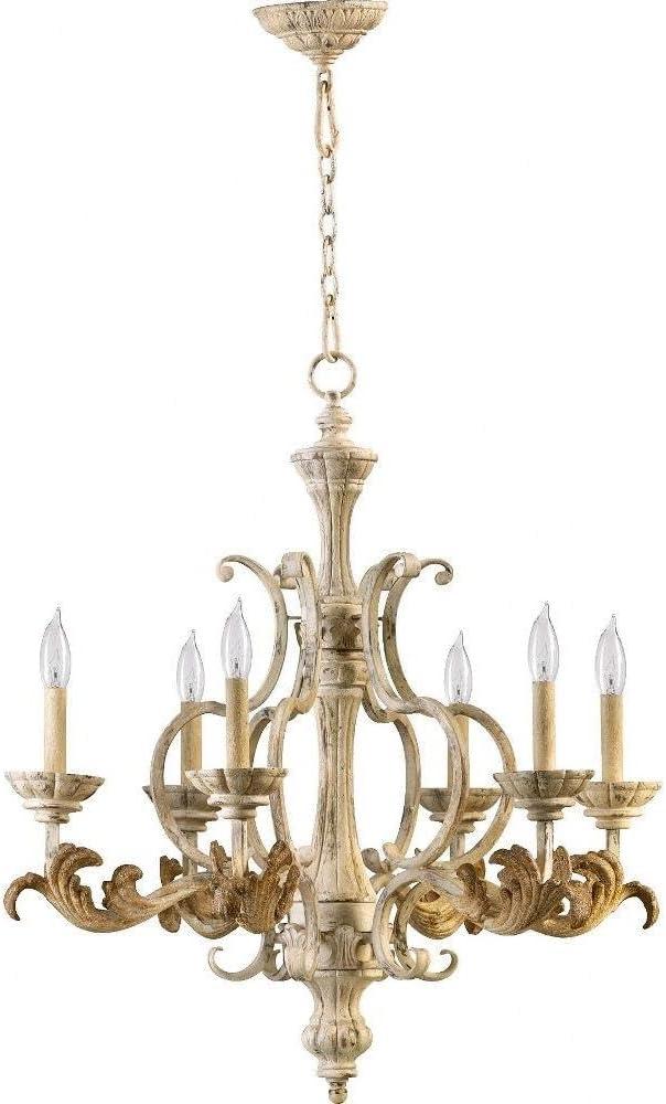 Quorum Lighting Florence 6-Light Chandelier, 6 Lights, Persian White