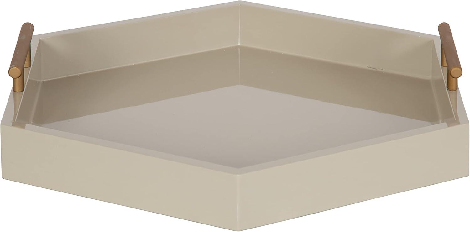 Kate and Laurel Lipton Tray, 18x18, Brown and Gold