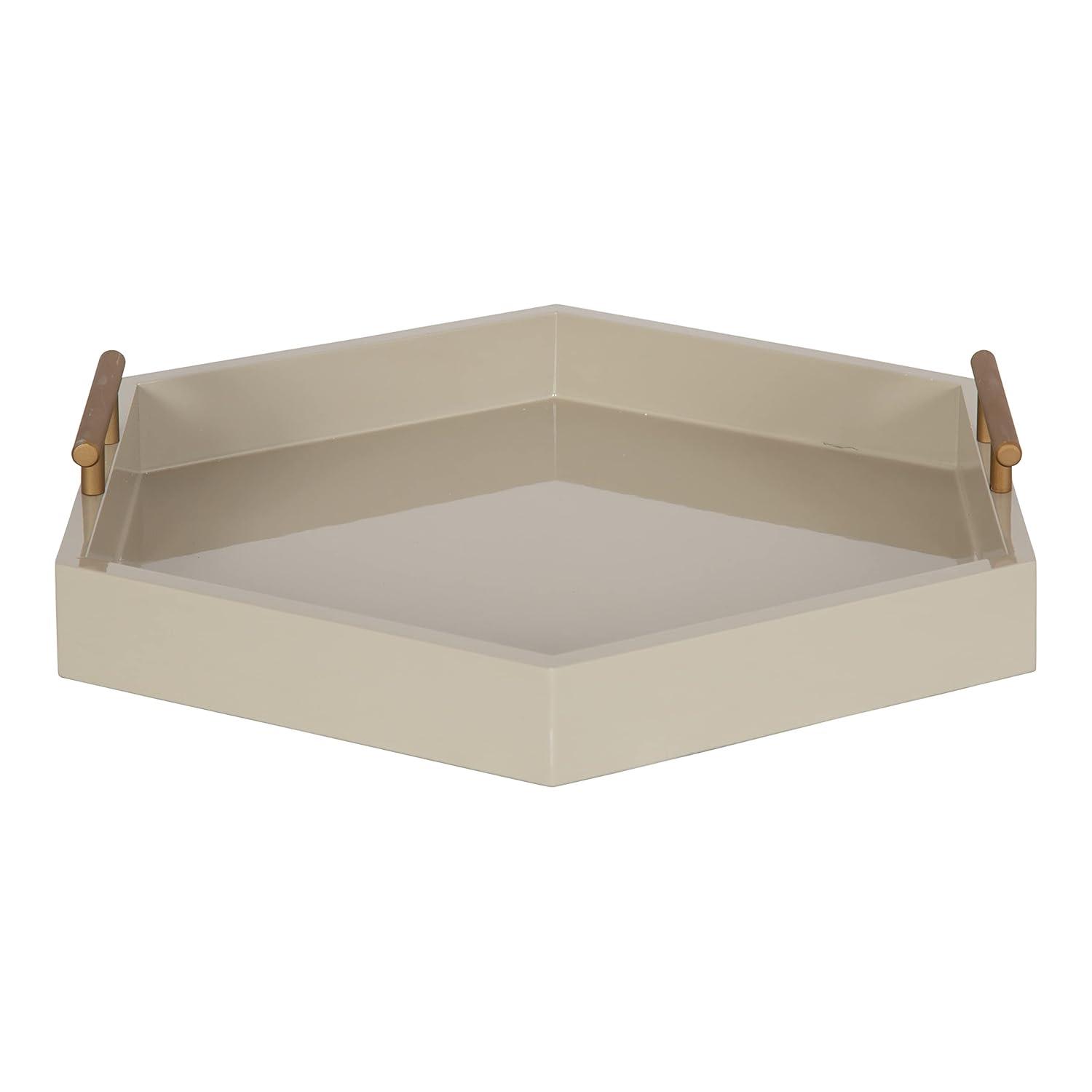 Kate and Laurel Lipton Tray, 18x18, Brown and Gold