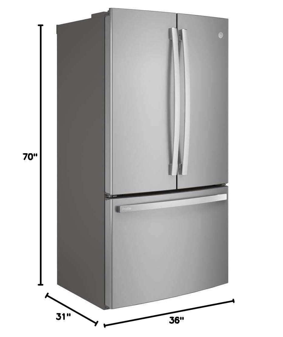 35.75" Counter Depth French Door 23.1 cu. ft. ENERGY STAR Refrigerator