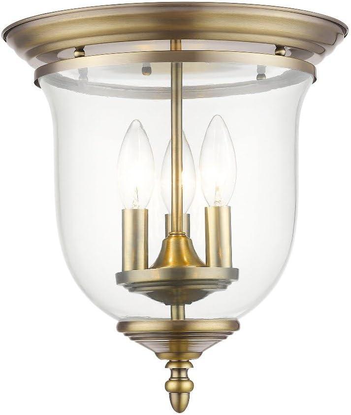 Livex Lighting Legacy 3 - Light Flush Mount in  Antique Brass
