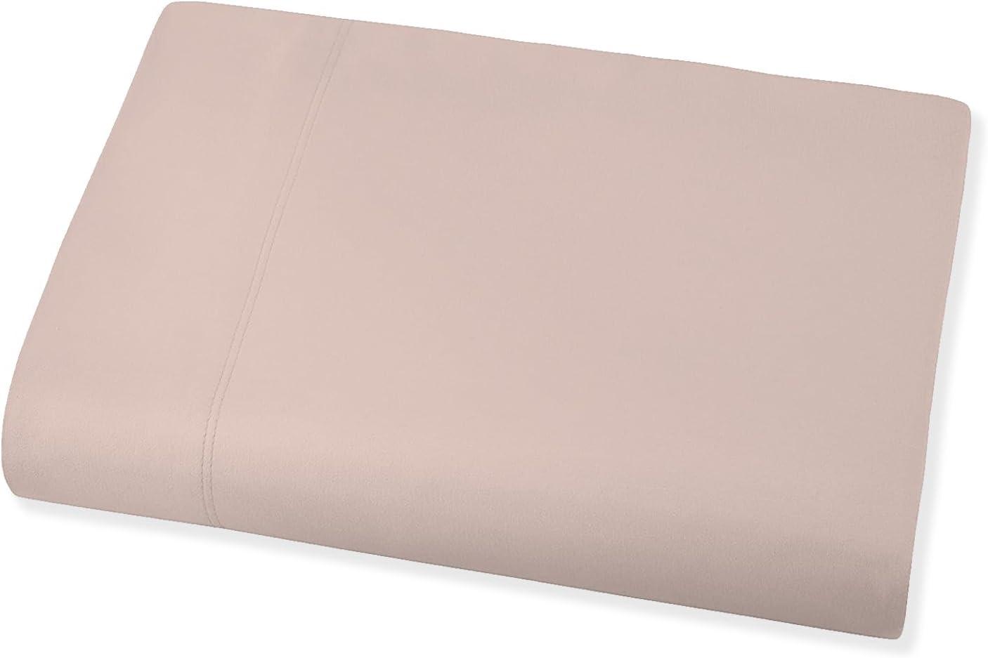 Blush Queen Cotton Percale Flat Sheet Set