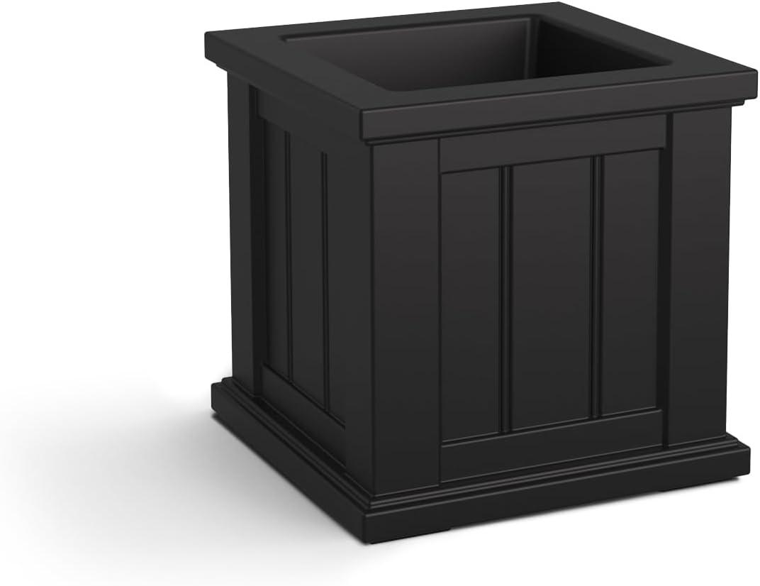 Cape Cod Black Polyethylene Self-Watering Outdoor Planter