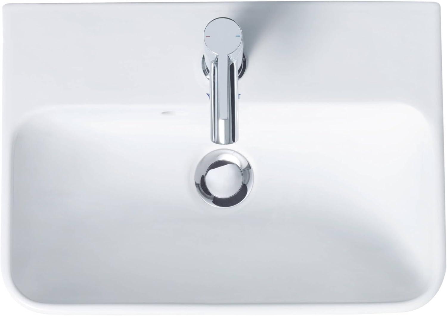 Me By Starck Ceramic 24" Wall Mount Bathroom Sink with Overflow