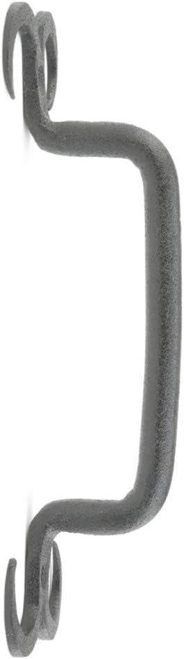 Renovators Supply Black Wrought Iron Cabinet Handle 4.5" L Rustic Decorative Horn Tip Pull Handle Rust Resistant Drawer and Dresser Door Pulls w/Screws Pack of 2