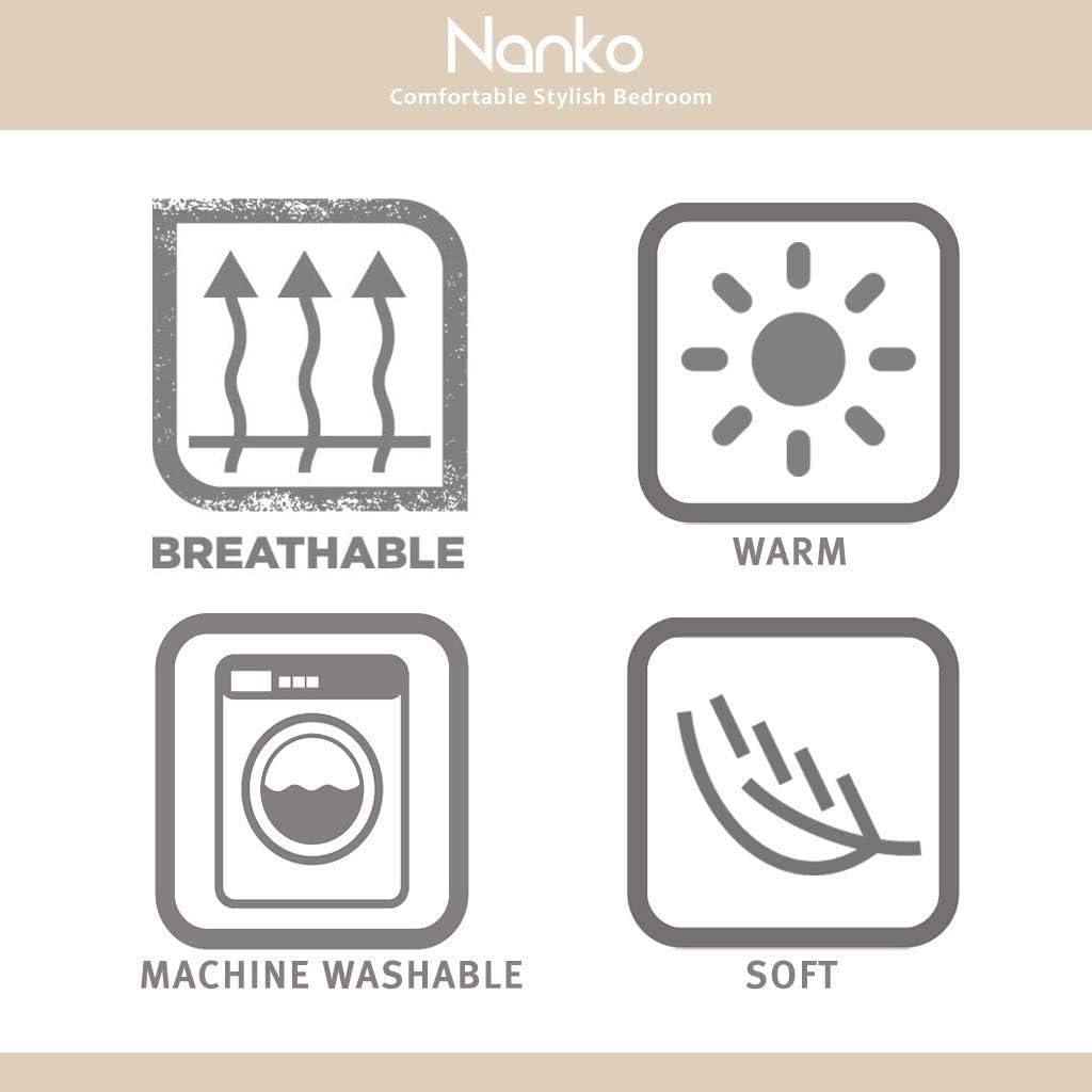 Nanko Bedding Duvet Cover Set Queen, 3 Pieces – 800-Thread Floral Microfiber Down Comforter Quilt Cover Zipper & Tie for Women & Men’s Bedroom, Luxury Guestroom Decor -Teal