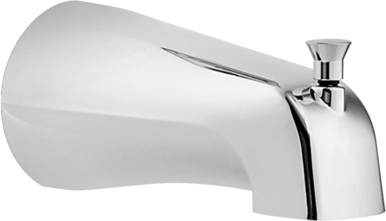 Chrome Wall Mounted Tub Spout with Diverter