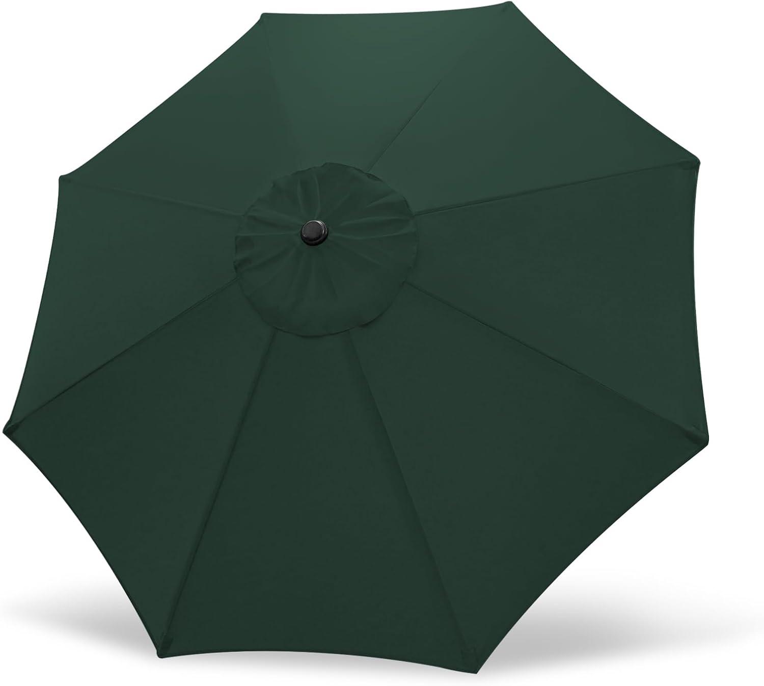 EliteShade Forest Green Replacement Canopy for Round 9FT Patio Umbrellas with 8 Ribs (Canopy Only)