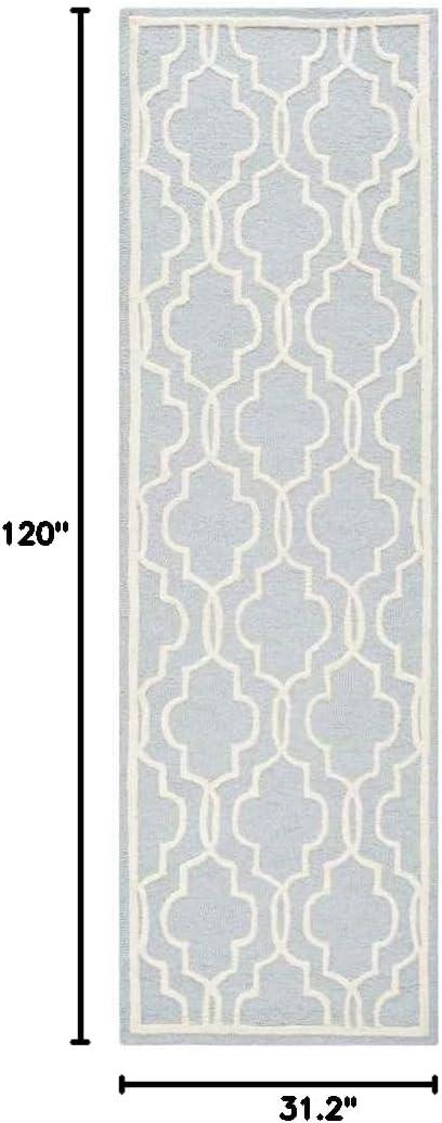 Cambridge CAM131 Tufted Indoor Runner Rug - Light Blue/Ivory - 2'6"x10' - Safavieh