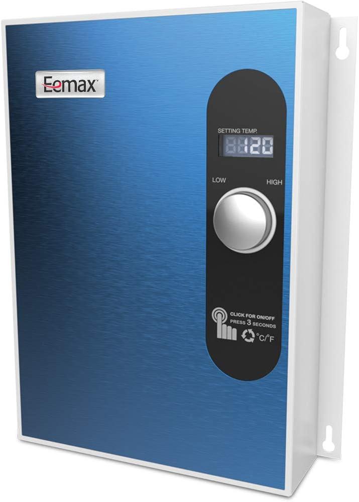 Eemax Blue Electric Tankless Water Heater with Digital Display